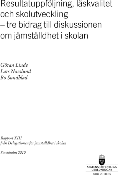 Omslaget till SOU 2010:97