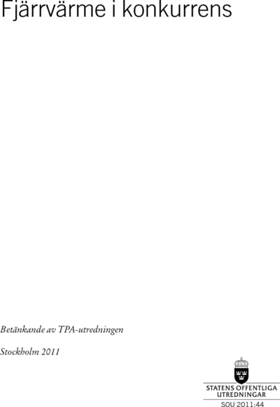 Omslaget till SOU 2011:44