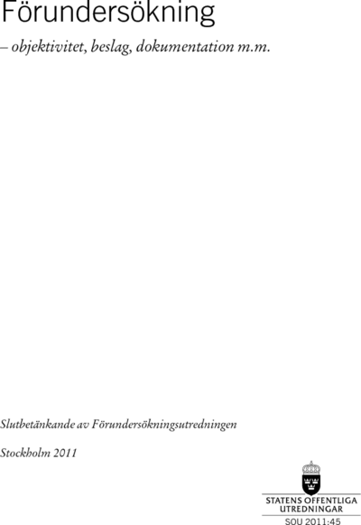 Omslaget till SOU 2011:45