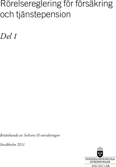 Omslaget till SOU 2011:68