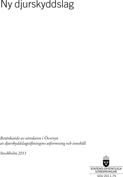 Omslaget till SOU 2011:75