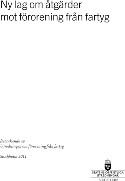 Omslaget till SOU 2011:82
