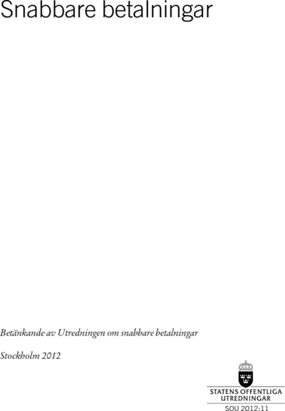 Omslaget till SOU 2012:11