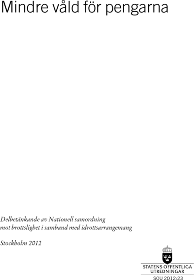 Omslaget till SOU 2012:23