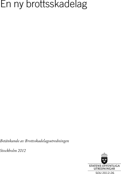 Omslaget till SOU 2012:26