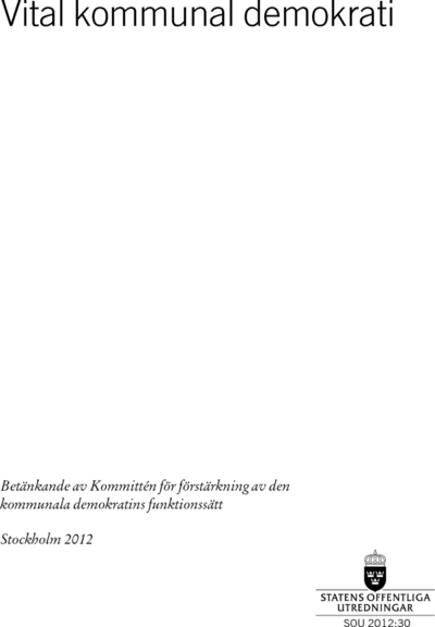Omslaget till SOU 2012:30