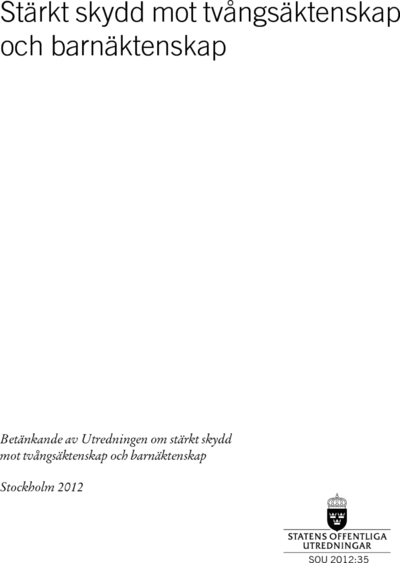 Omslaget till SOU 2012:35