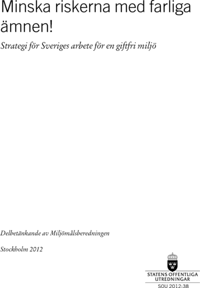 Omslaget till SOU 2012:38