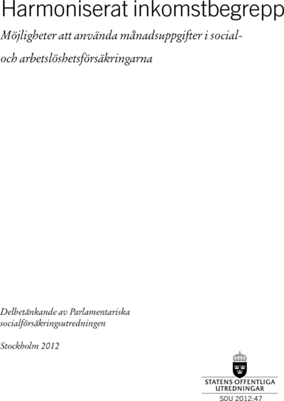 Omslaget till SOU 2012:47