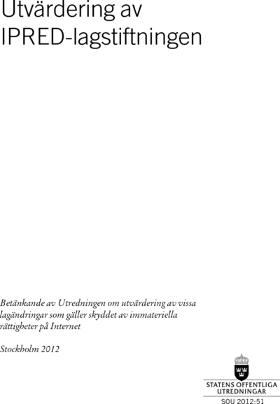 Omslaget till SOU 2012:51