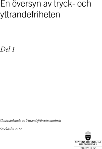 Omslaget till SOU 2012:55