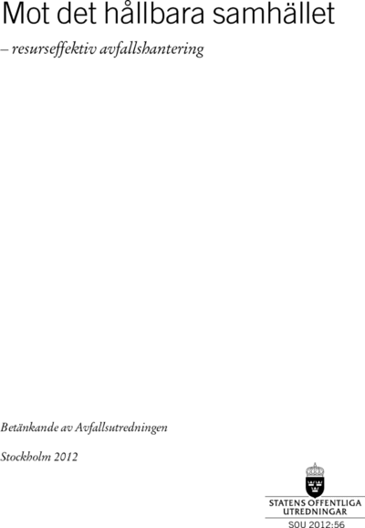 Omslaget till SOU 2012:56