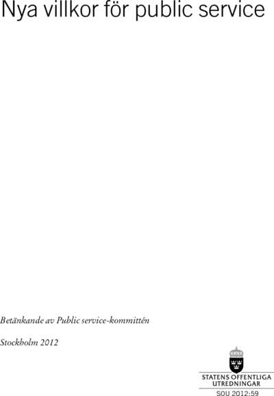 Omslaget till SOU 2012:59