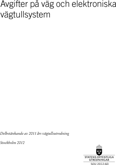 Omslaget till SOU 2012:60