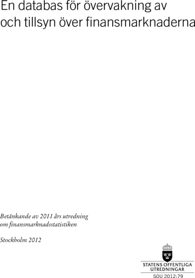 Omslaget till SOU 2012:79
