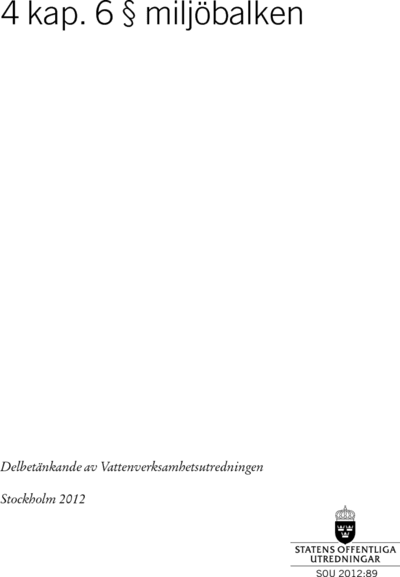 Omslaget till SOU 2012:89