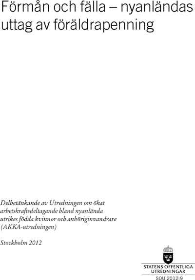 Omslaget till SOU 2012:9