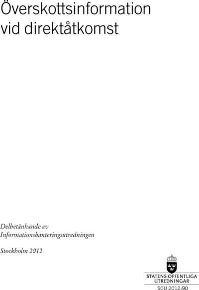 Omslaget till SOU 2012:90