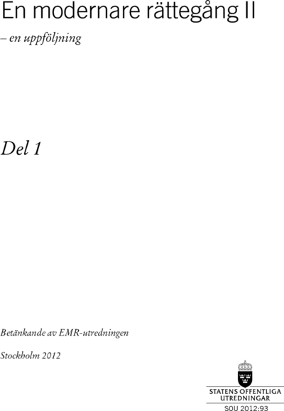 Omslaget till SOU 2012:93