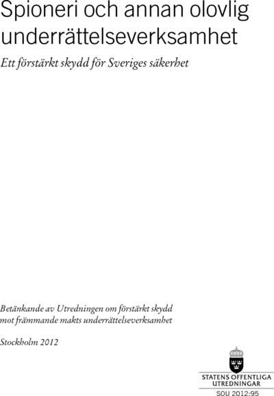 Omslaget till SOU 2012:95