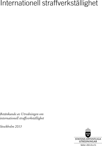Omslaget till SOU 2013:21