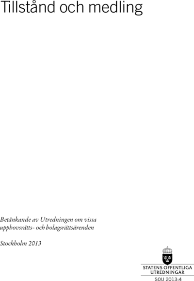 Omslaget till SOU 2013:4