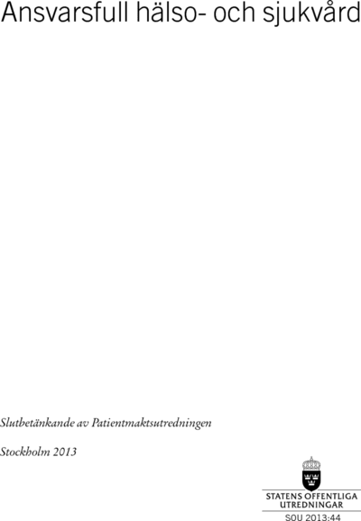 Omslaget till SOU 2013:44