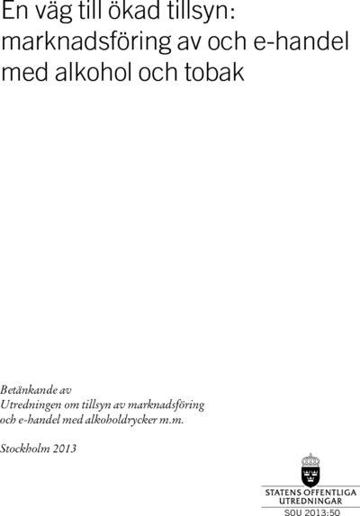 Omslaget till SOU 2013:50