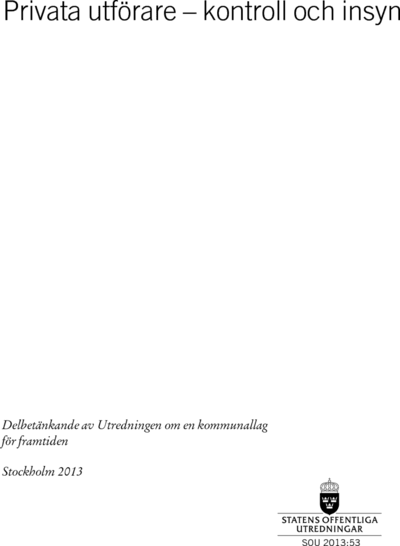 Omslaget till SOU 2013:53
