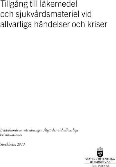 Omslaget till SOU 2013:54