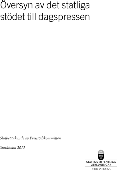 Omslaget till SOU 2013:66