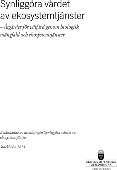 Omslaget till SOU 2013:68
