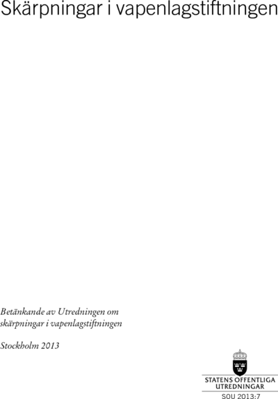 Omslaget till SOU 2013:7