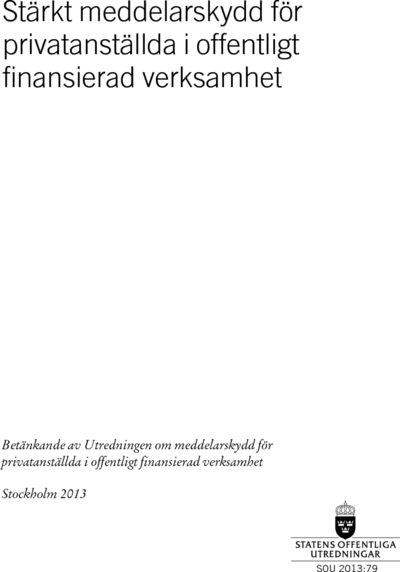 Omslaget till SOU 2013:79