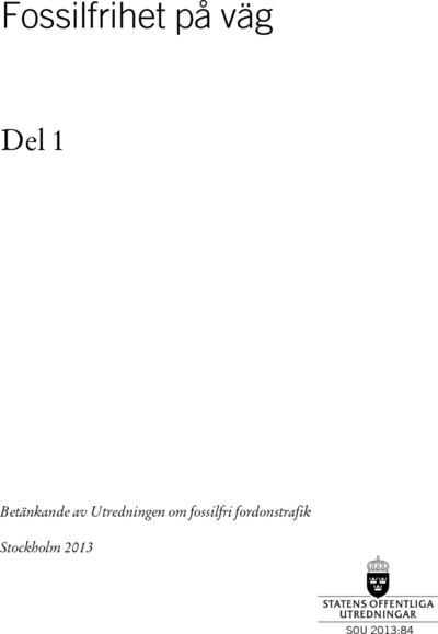 Omslaget till SOU 2013:84