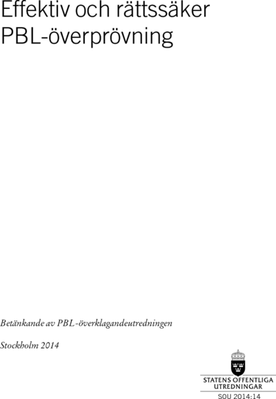 Omslaget till SOU 2014:14