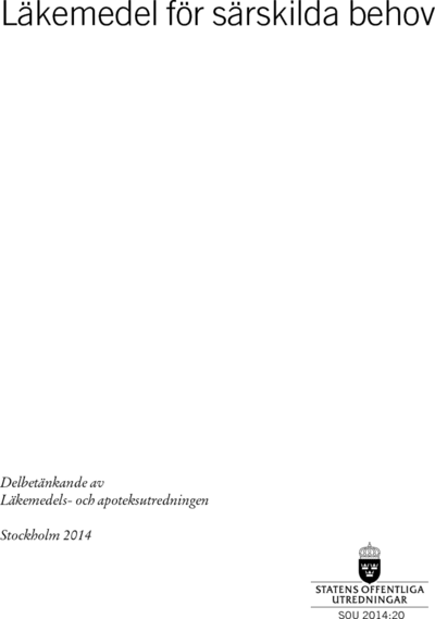 Omslaget till SOU 2014:20