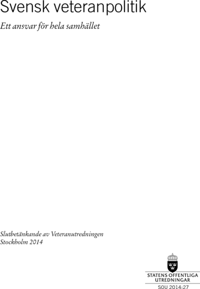 Omslaget till SOU 2014:27