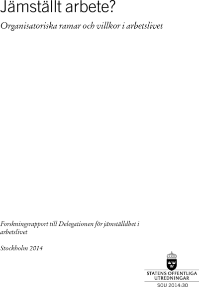 Omslaget till SOU 2014:30
