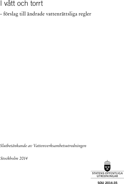Omslaget till SOU 2014:35