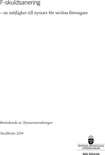 Omslaget till SOU 2014:44