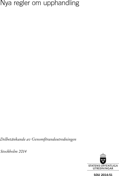 Omslaget till SOU 2014:51