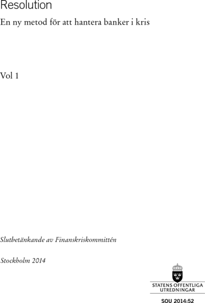 Omslaget till SOU 2014:52
