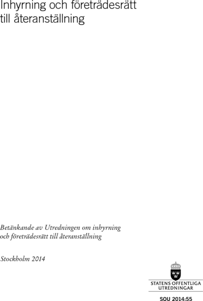 Omslaget till SOU 2014:55