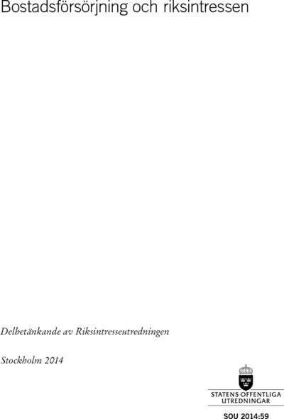 Omslaget till SOU 2014:59