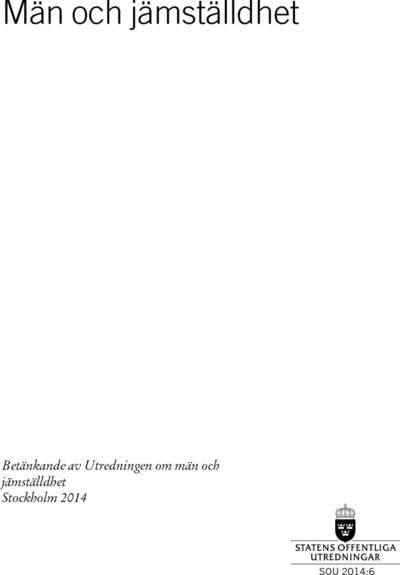 Omslaget till SOU 2014:6