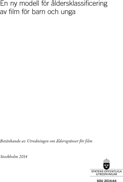 Omslaget till SOU 2014:64