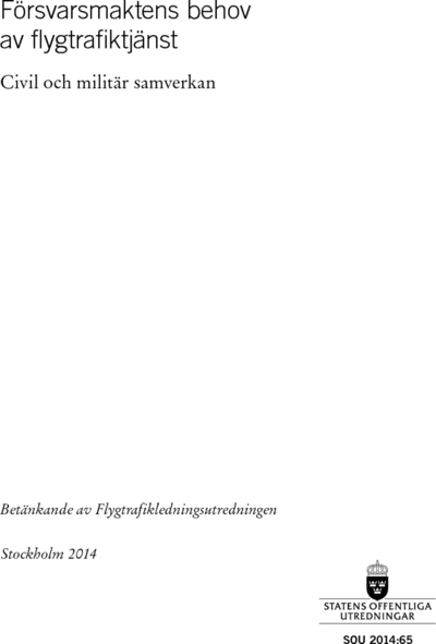Omslaget till SOU 2014:65