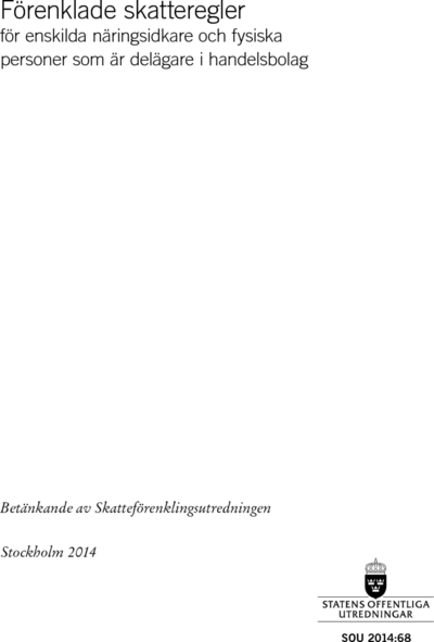 Omslaget till SOU 2014:68