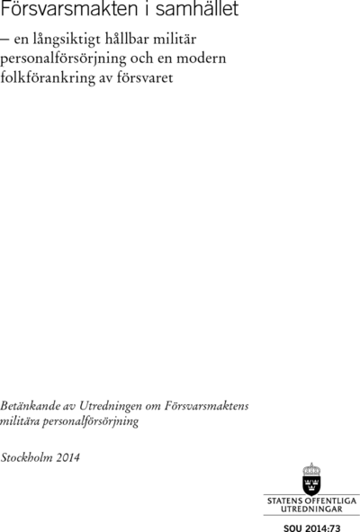 Omslaget till SOU 2014:73